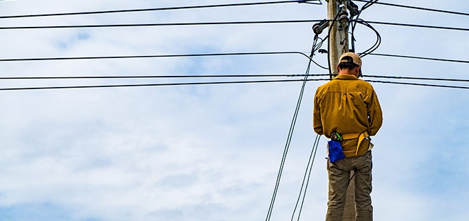 Installing video surveillance on telephone pole